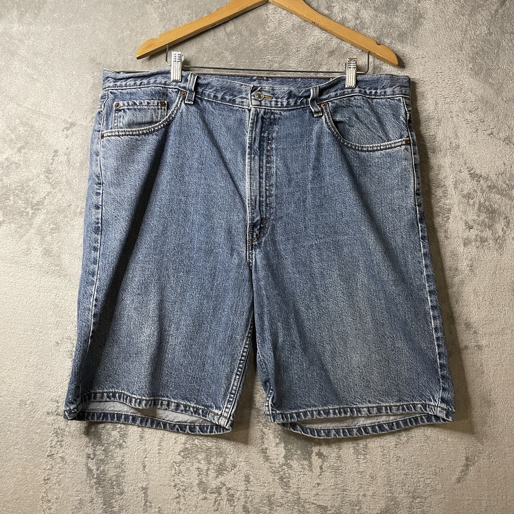 Levis 550  Mens 42 Relaxed Fit Denim‎ Shorts Dark Wash Blue